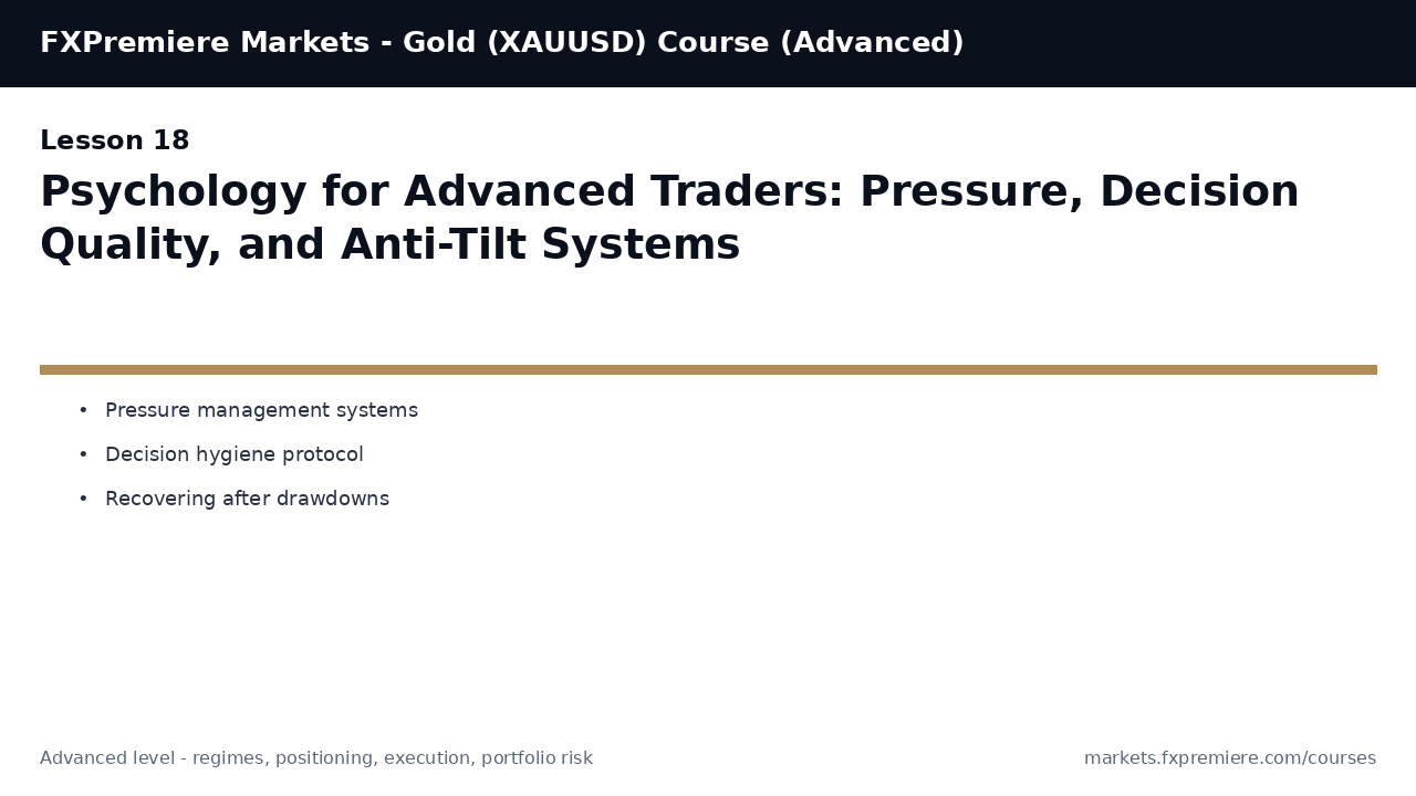 Psychology for Advanced Traders: Pressure, Decision Quality, and Anti-Tilt Systems