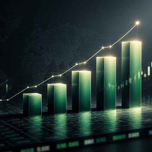 Rising quarterly earnings bar chart illustrating Palantir Q2 2026 revenue and EPS results